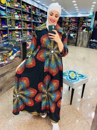 Picture of Abaya Printed Big Pointed Flowrs