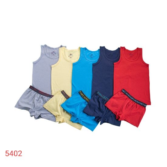 Picture of color suspender T-shirt set for boy Short